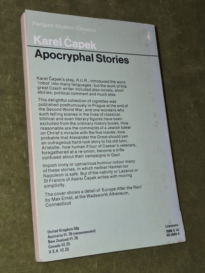 Apocryphal Stories Karel Capek Penguin 1975 Paperback1