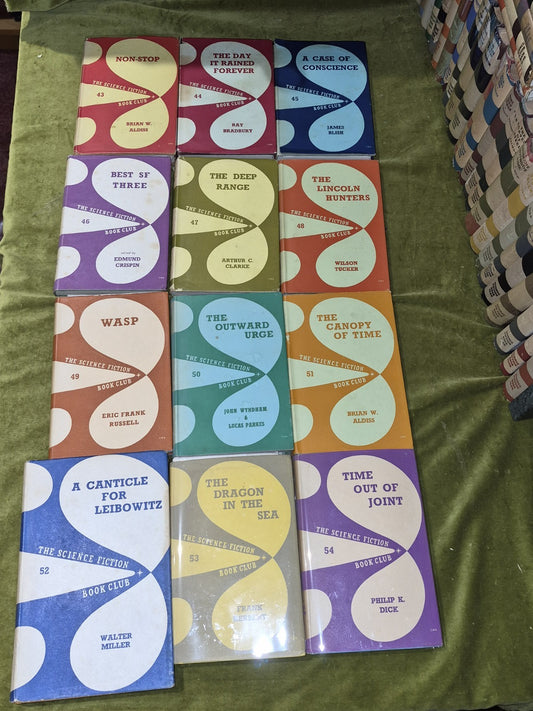 Science Fiction Book Club 1950s Job Lot Dustjacket NEAR COMPLETE Gollancz SFBC1