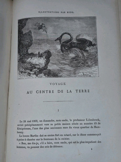 Jules Verne Cinq Semaines En Ballon Voyage Au Centre De La Terre 1872 Montaut6