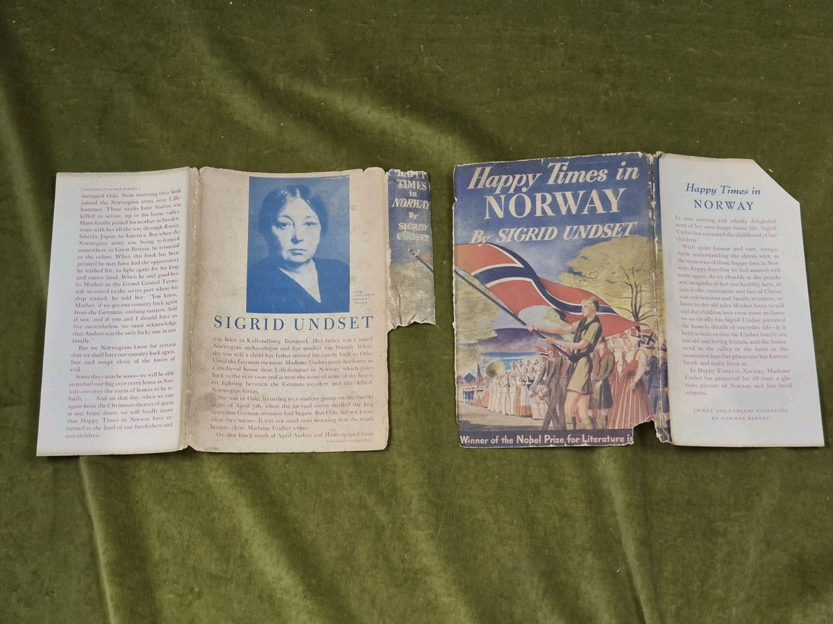 Happy Times in Norway First Edition Sigrid Undset 19422