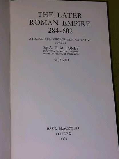 A H M Jones The Later Roman Empire 284-602 THREE VOLUMES AND MAPS 1st Ed (1964)9
