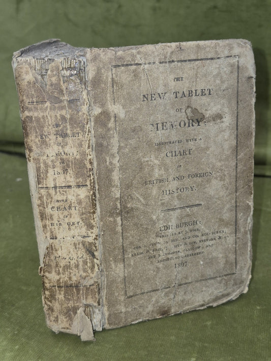 The New Tablet of Memory Illustrated with a Chart British Foreign 1807 J Moir0