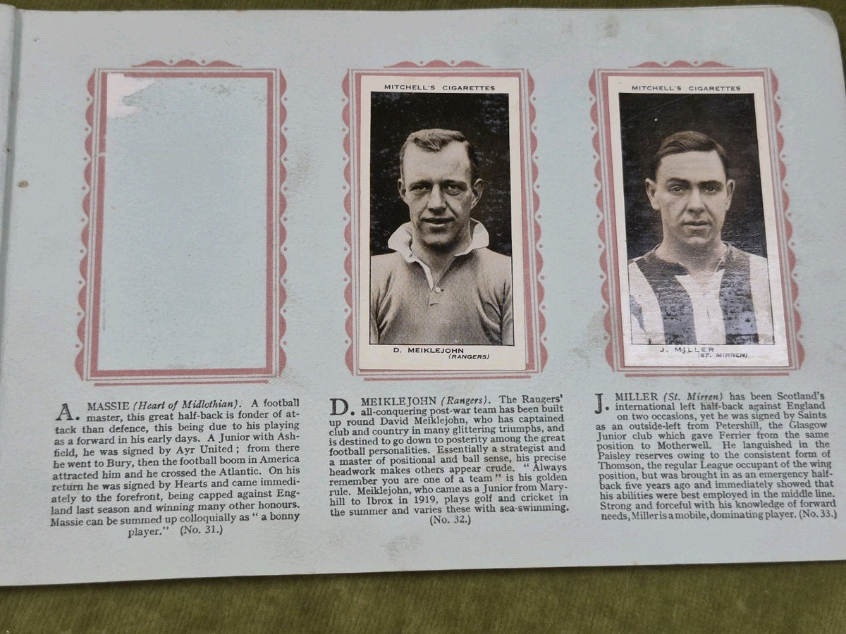 Scottish Footballers Mitchell Cigarette 1934-5 Collectible Cards Album13