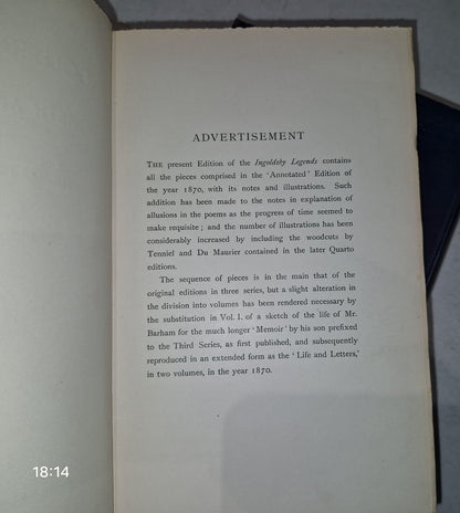 The Ingoldsby Legends (or Mirth and Marvels) 88th Edition  1894 3 Volume Set9