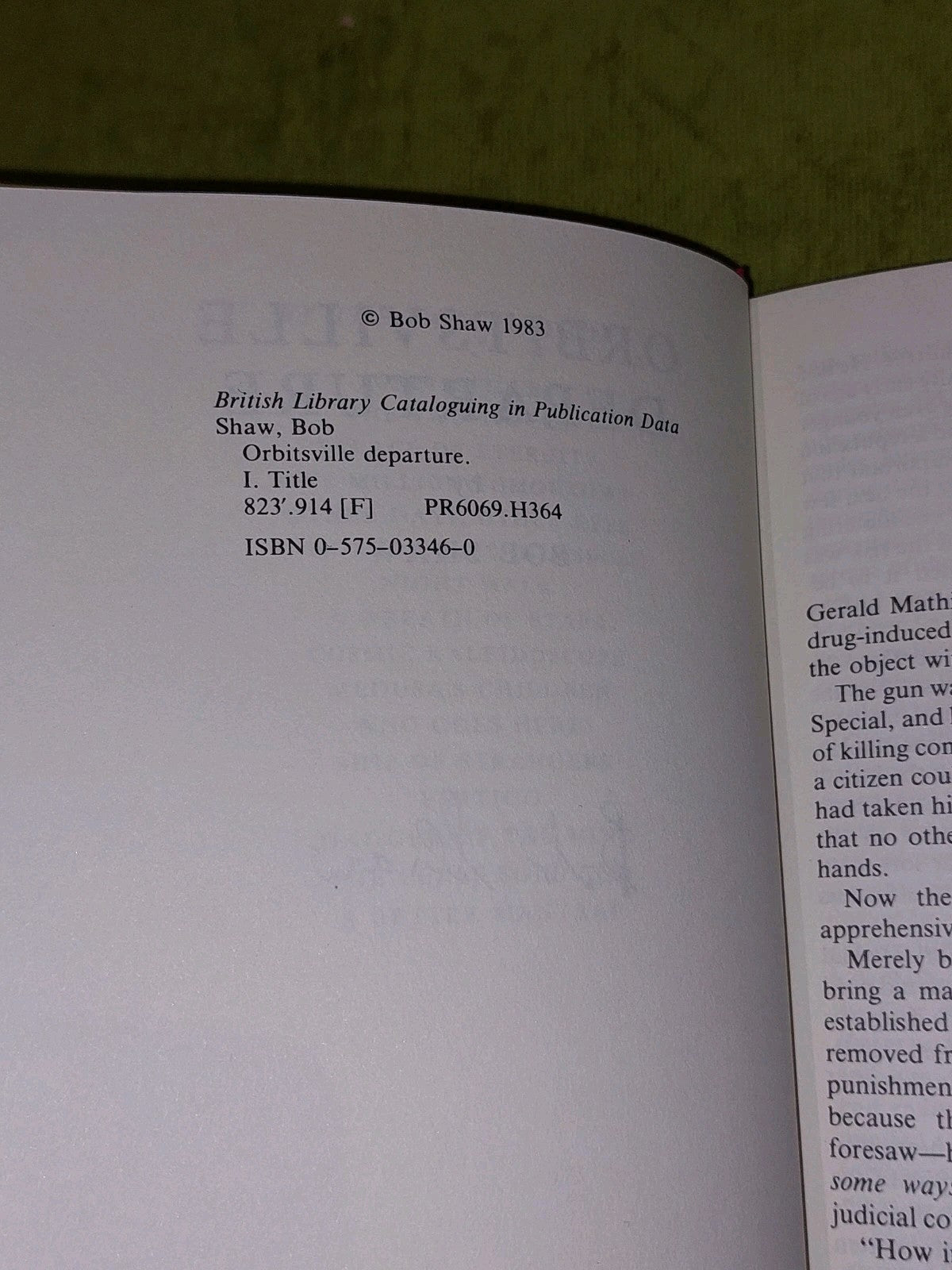 Orbitsville Departure by Bob Shaw SIGNED (1983) [Gollancz SF] Hb Dustjacket 5