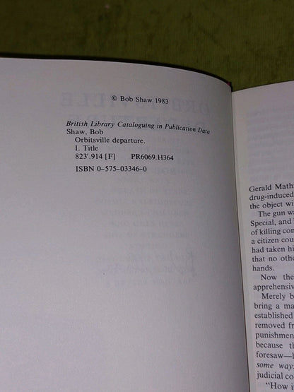 Orbitsville Departure by Bob Shaw SIGNED (1983) [Gollancz SF] Hb Dustjacket 5