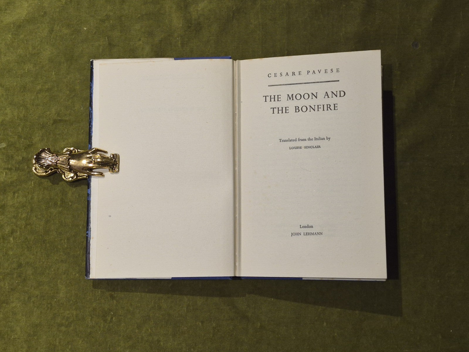 The Moon and the Bonfire - Cesare Pavese , John Lehmann 1952 1st English HB DJ4