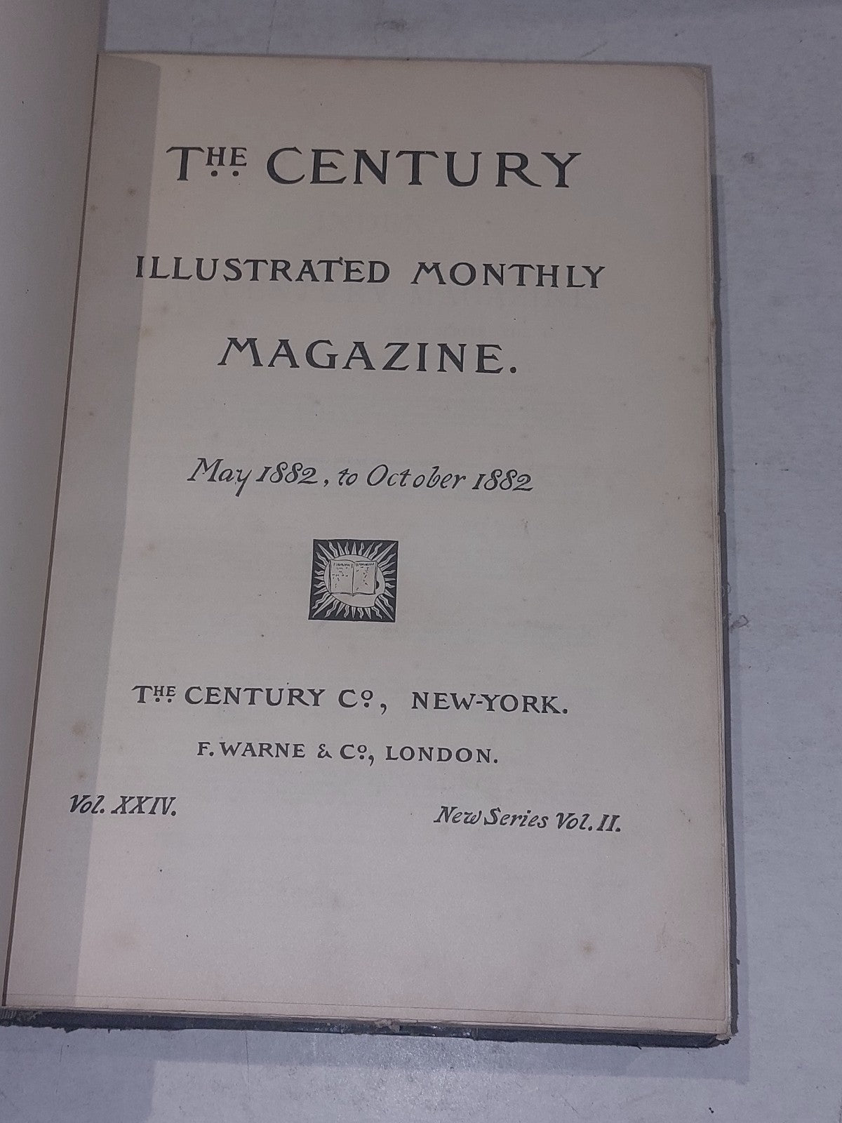 The Century Magazine  May 1882 to October 1882, Quarter Leather Hb Book3