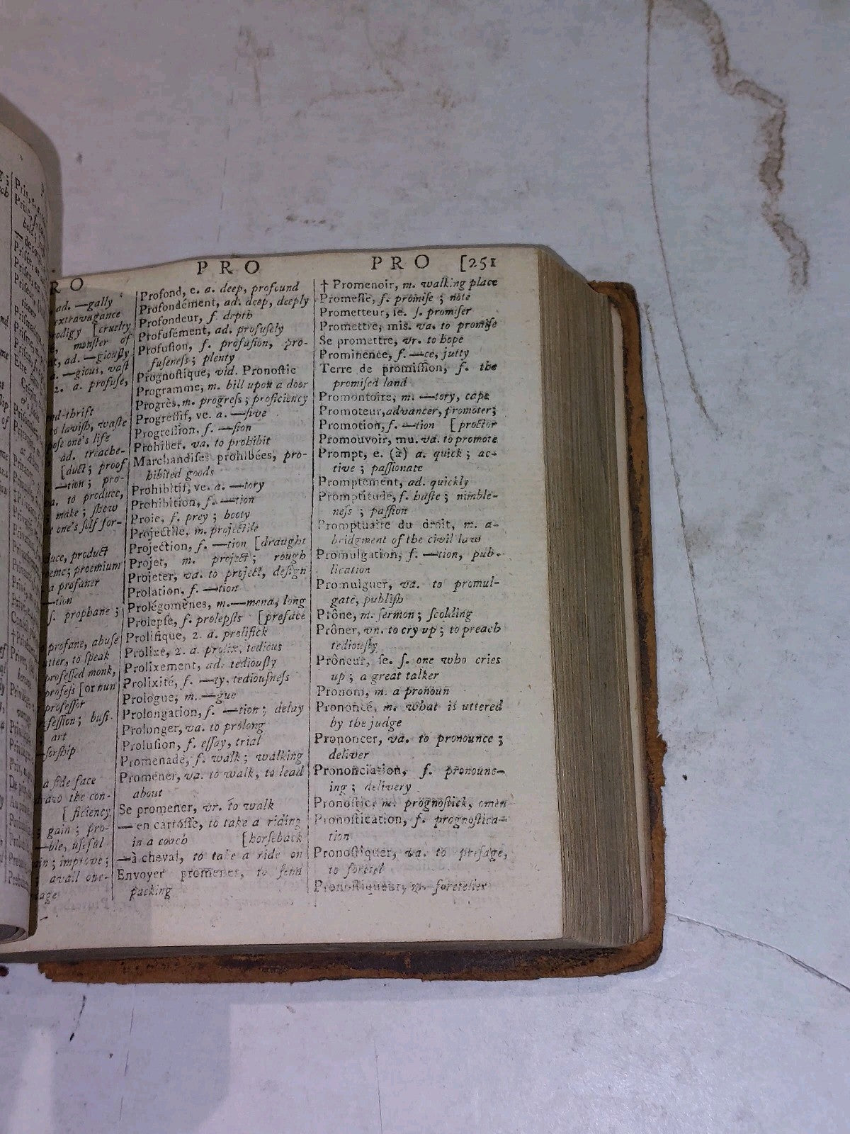 1797 Chambaud's Dictionary French and English, Perrin & Moysant Hb Book7