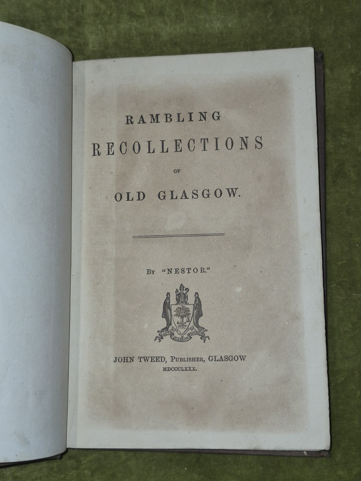 Rambling Recollections of Old Glasgow Nestor 1880 John Tweed4