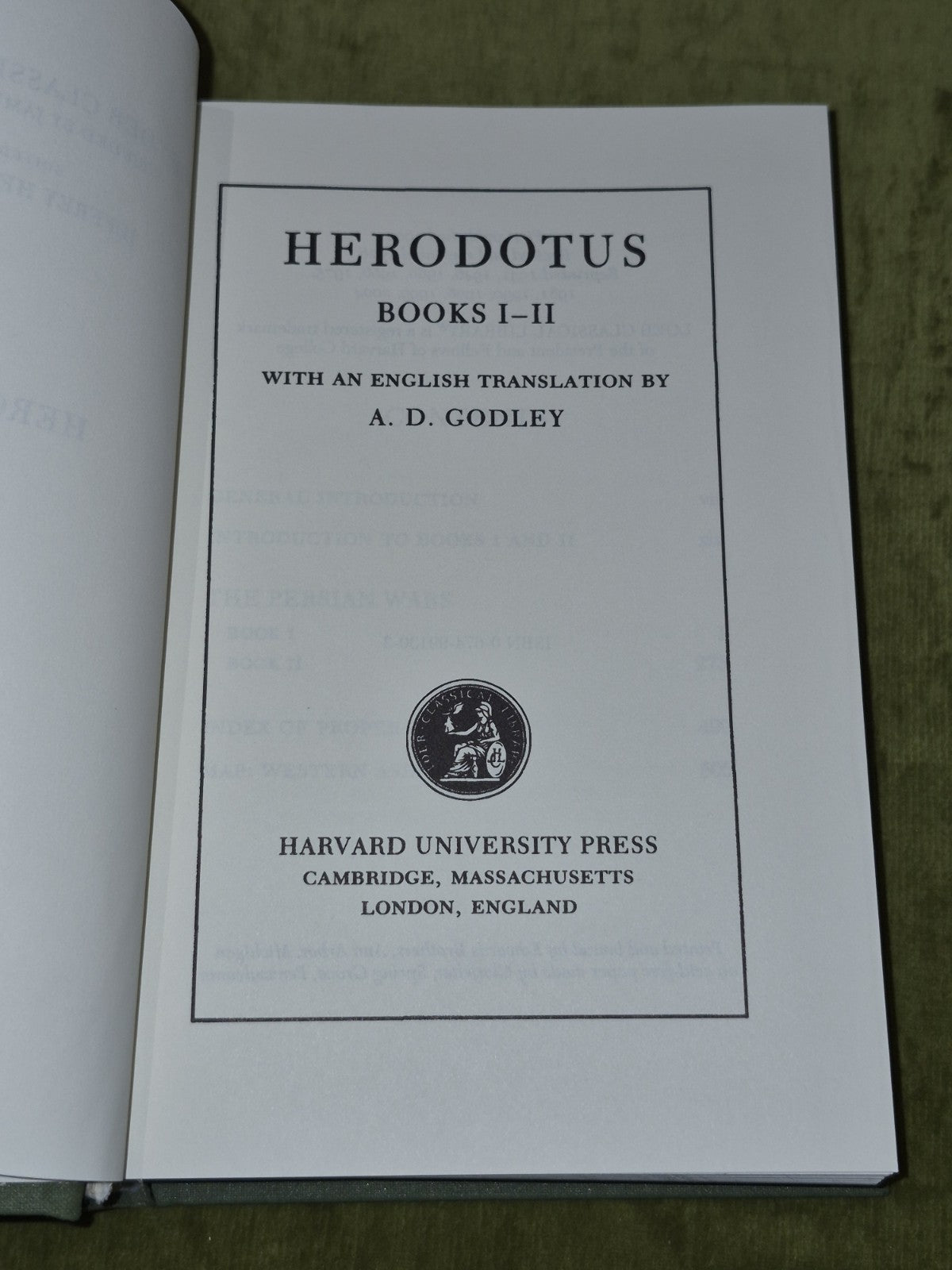 The Persian Wars Vol 1, Book I-II - Herodotus  trans. A. D. Godley - Loeb (2004)6