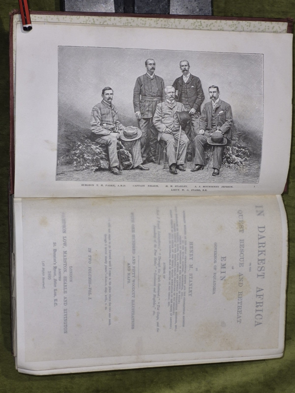 IN DARKEST AFRICA - HENRY M. STANLEY 2 Volume Edition Sampson Low Marston 1890 5
