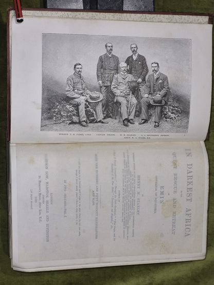 IN DARKEST AFRICA - HENRY M. STANLEY 2 Volume Edition Sampson Low Marston 1890 5