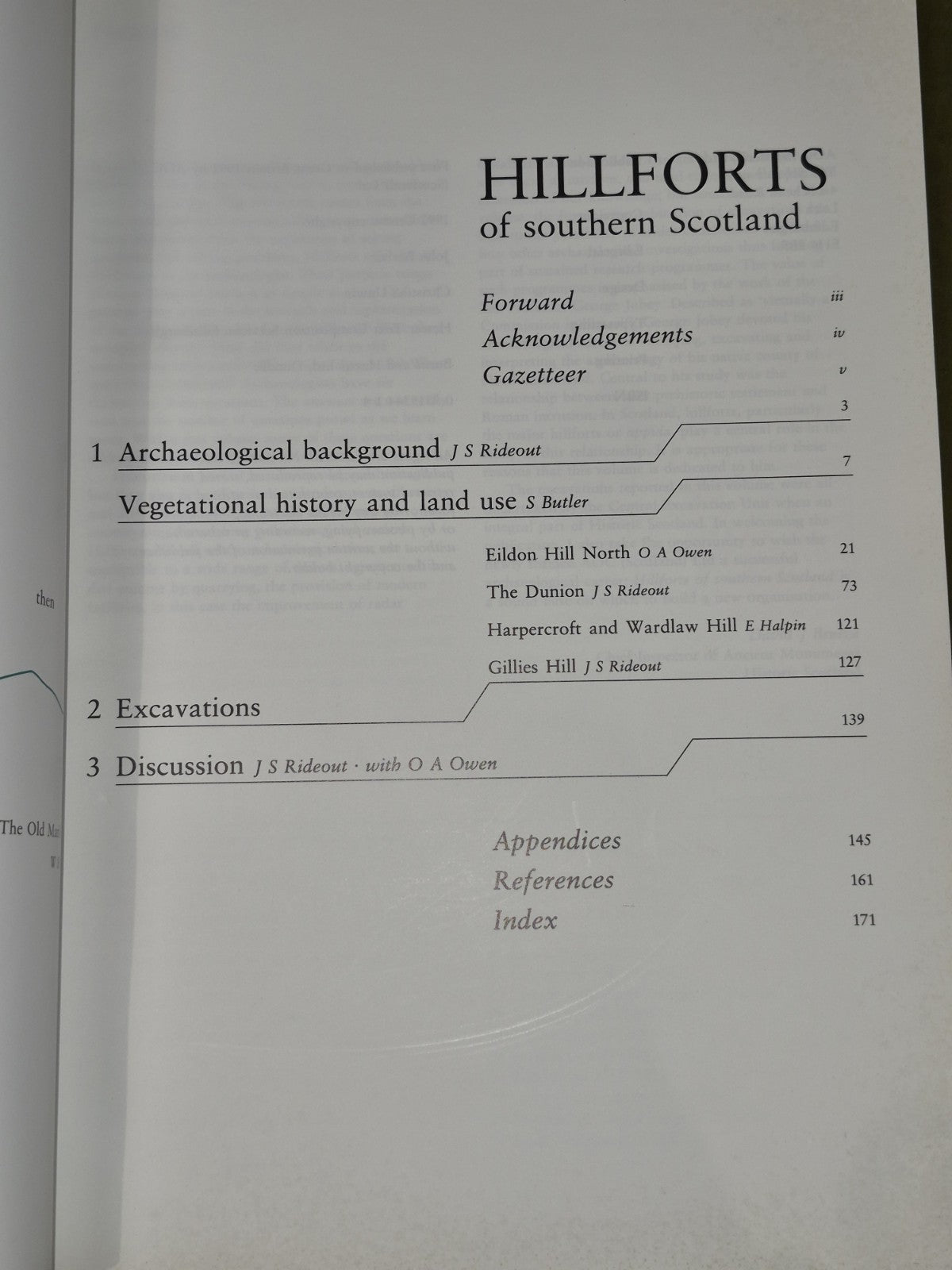 Hillforts of Southern Scotland Monograph 1 1992 Rideout Owen Halpin Historic2