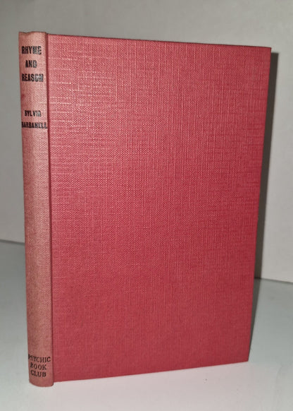 Rhyme And Reason Here Hereafter In Verse Barbanell Sylvia 1956 Psychic Book Club0