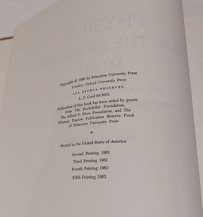 Physics for the Inquiring Mind By Eric Rogers (1960) Hb Book3