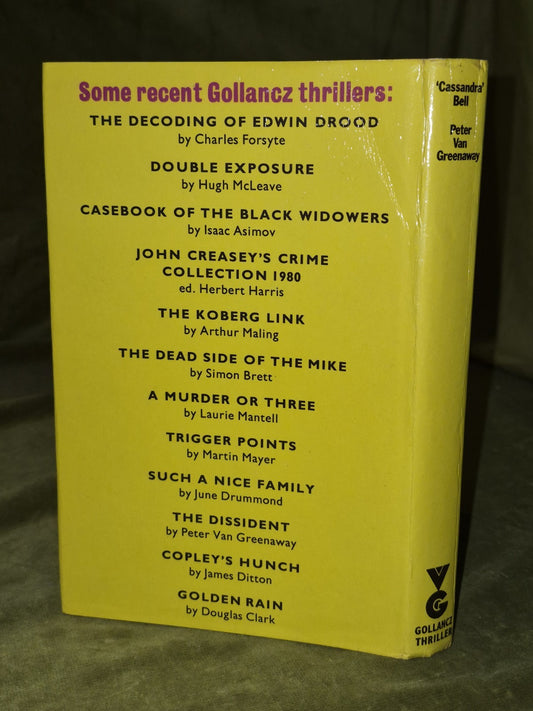 Cassandra Bell Peter Van Greenaway Victor Gollancz 1981 First Edition HB DJ1