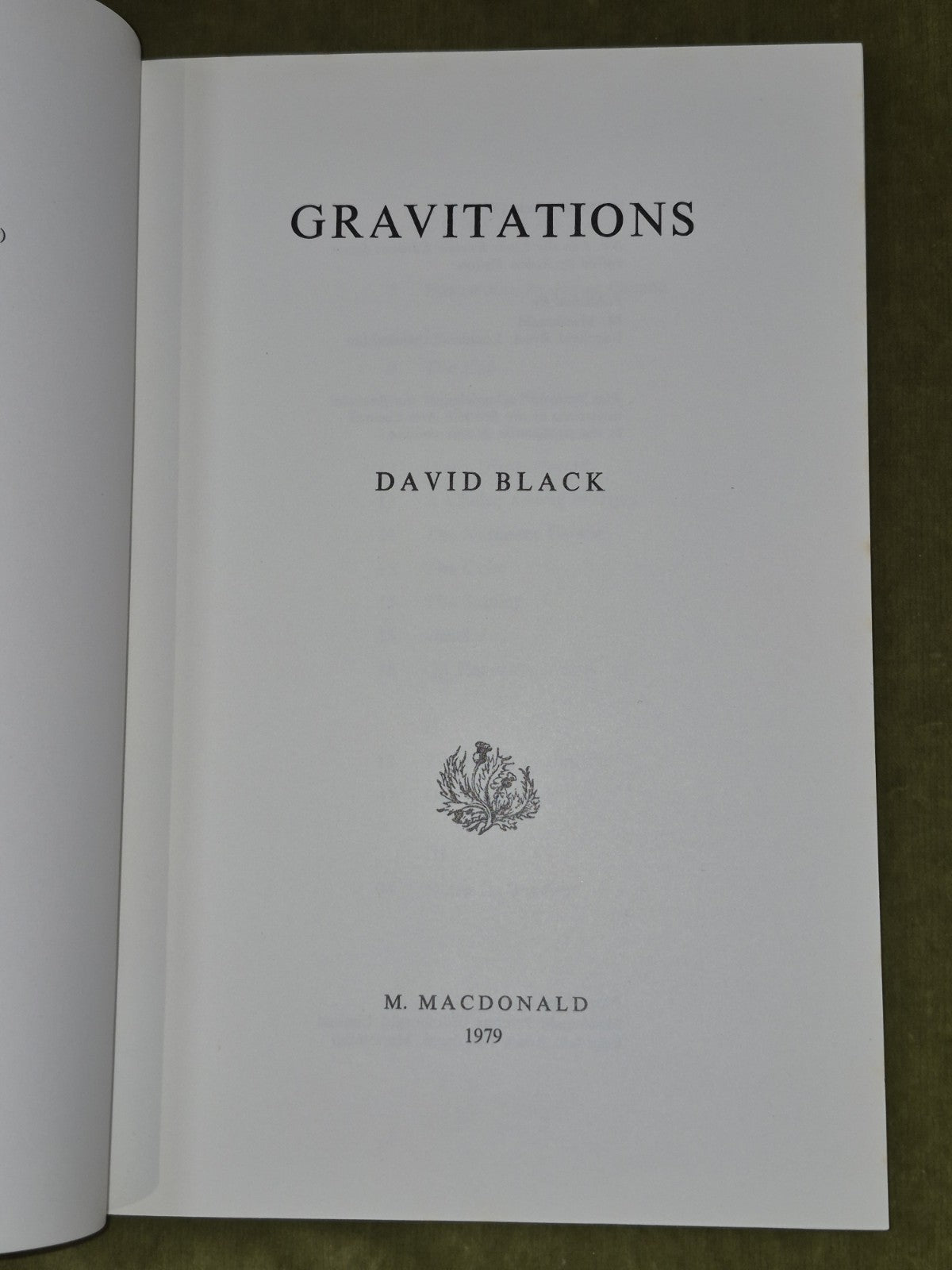 Gravitations David Black M Macdonald 1979 First Edition4