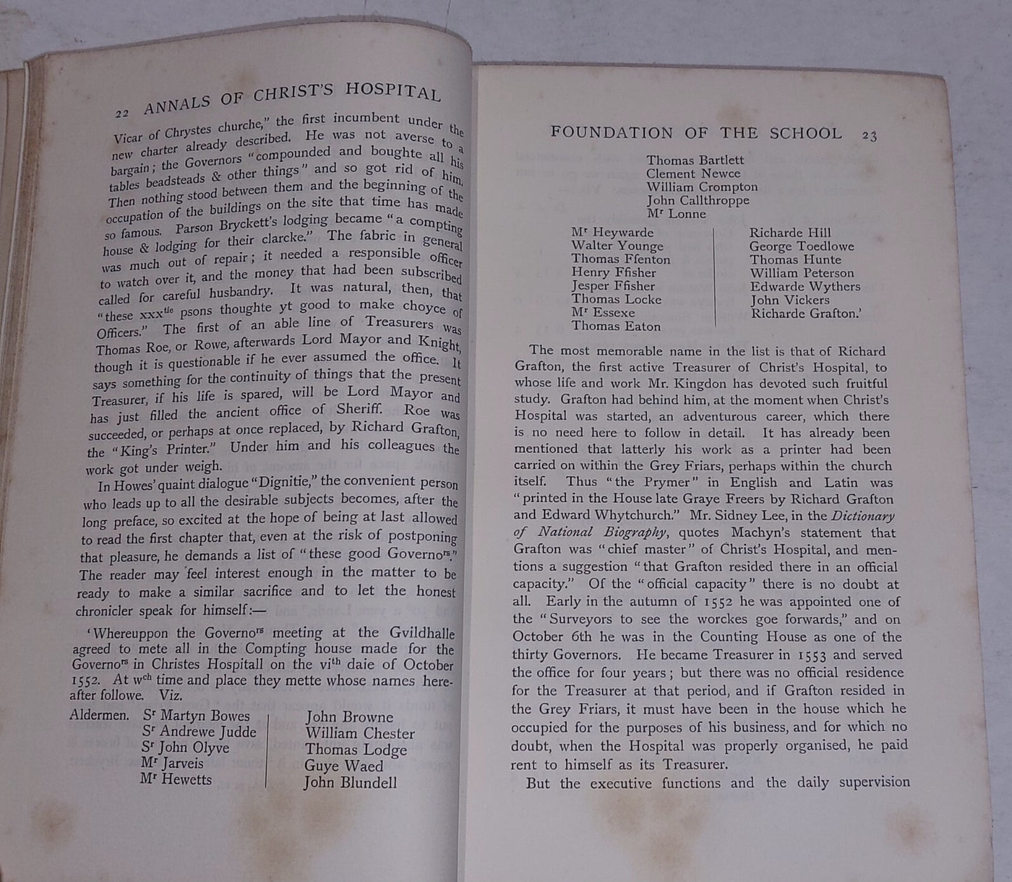 Annals Of Christ's Hospital (1901) [Methuen & Co] 1st Edition Hb Book4