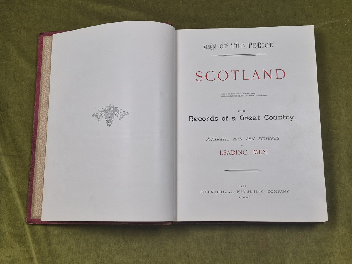 Men of the Period / Scotland - Records of a Great Country 1st 1896 Leather Gilt4