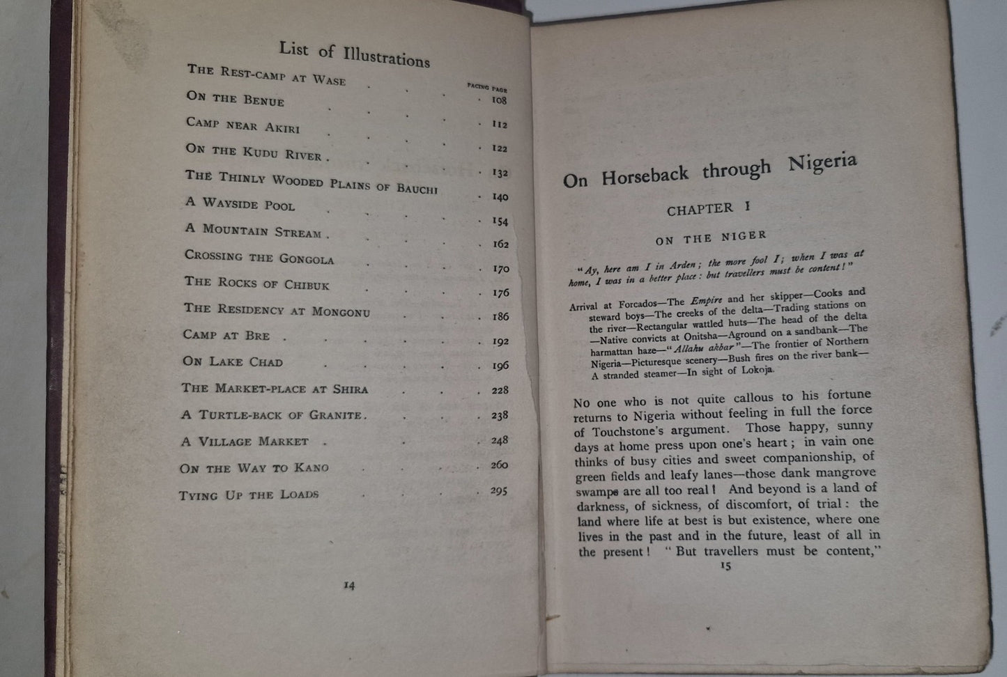 1911 On Horseback Through Nigeria  Folding Map 1st Edition Illustrated.8