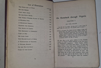 1911 On Horseback Through Nigeria  Folding Map 1st Edition Illustrated.8