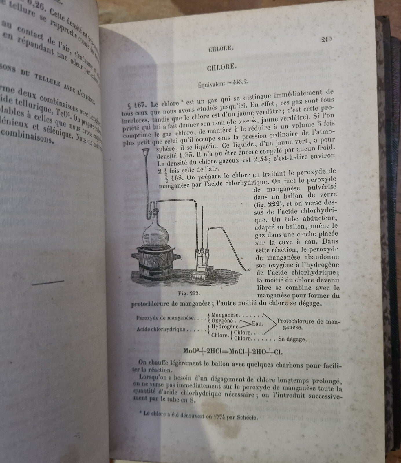 COURS ÉLÉMENTAIRE DE CHIMIE. 4 Volumes In 2 Bindings. M V Regnault 3rd Ed. 18518