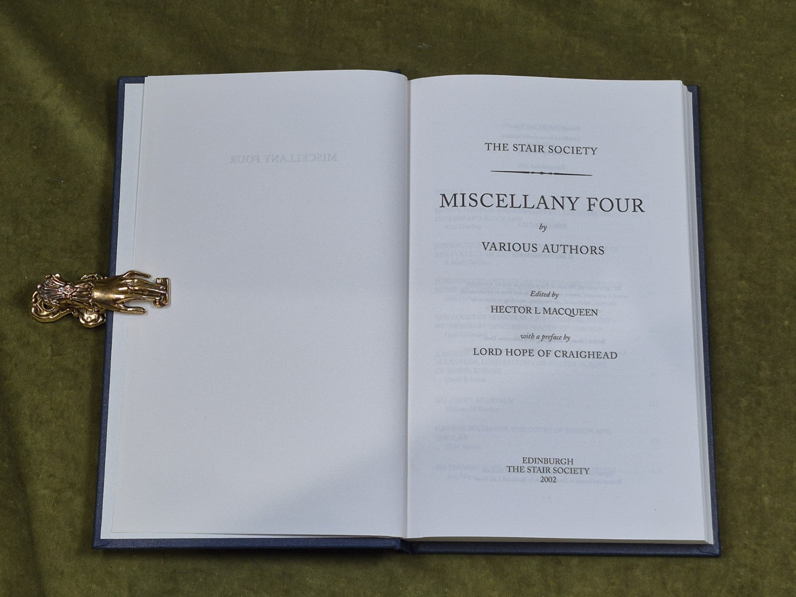 Miscellany Four Ed. Hector L Macqueen The Stair Society 49 20023