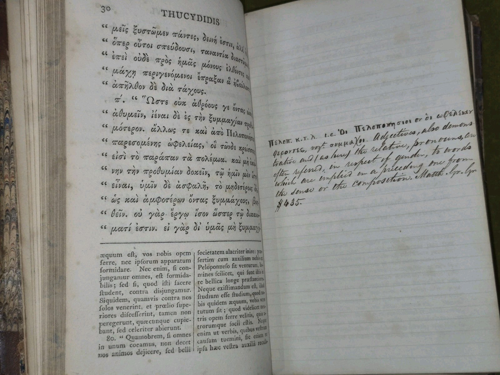 Thucydides Graece & Latine 1804 Wassii et Dukeri Tom V8