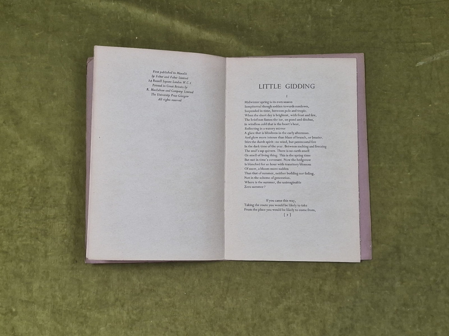 T S Eliot - Little Gidding - Faber and Faber 1st/1st 1942 Paperback4