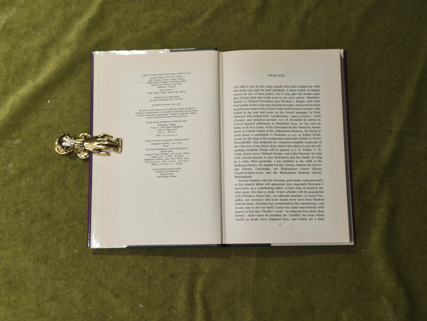 The Oxford Shakespeare - Henry V - Ed. Gary Taylor 1982 VGC HB DJ6