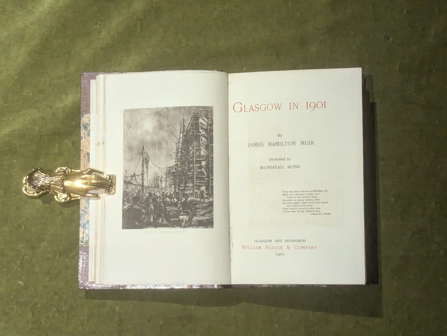Glasgow in 1901 - James Hamilton Muir , William Hodge 1901 Half-calf 1st3
