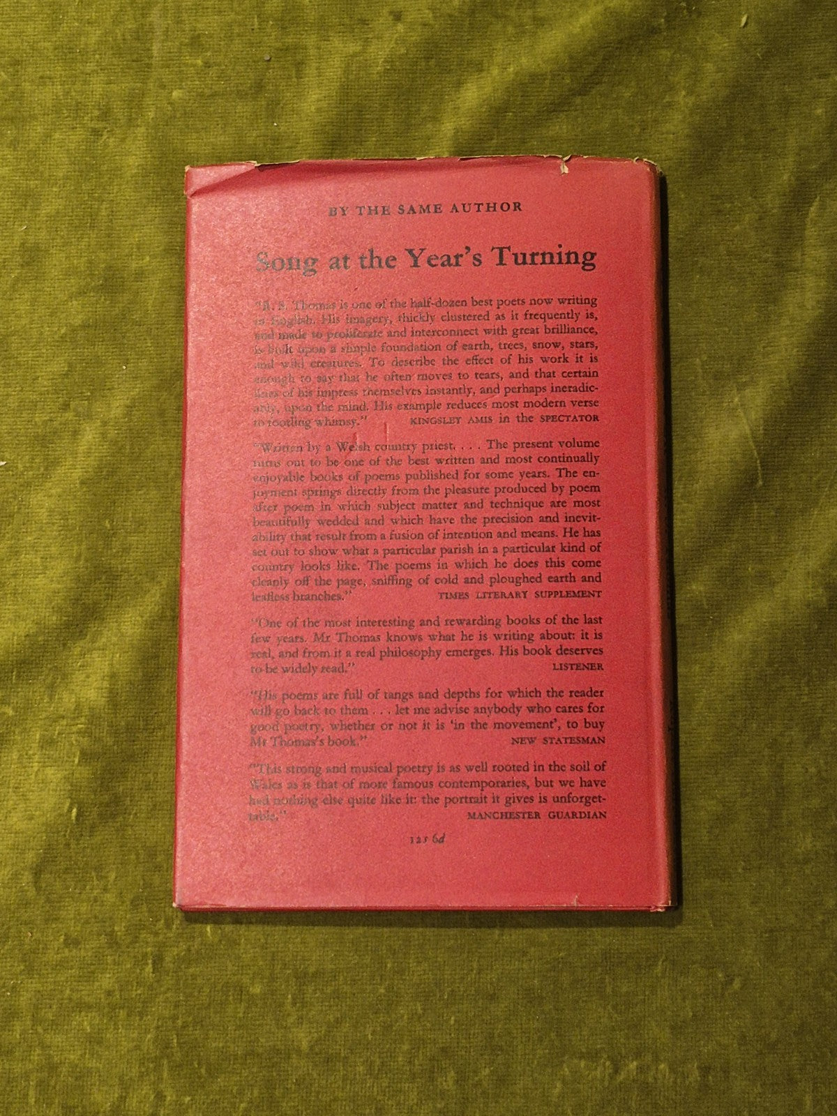 Poetry for Supper New Poems - R S Thomas , Rupert Hart-Davis 1958 1st HB DJ1