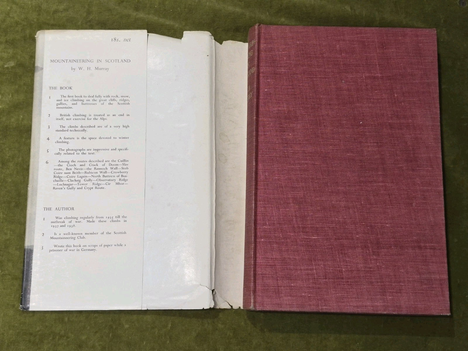 Mountaineering In Scotland: WH Murray 1st Ed Hardback Book . Dent & Sons (1947)3