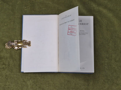 THROUGH TIBET TO EVEREST by Captain J B L Noel , Edward Arnold 1931 HB Ex Libris2
