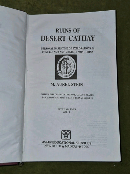 Ruins of Desert Cathay Aurel Stein Asian Educational Services 1996 Complete Set5