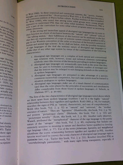 Aboriginal Sign Languages of the Americas and Australia Volumes 1 AND 2 (1978)7