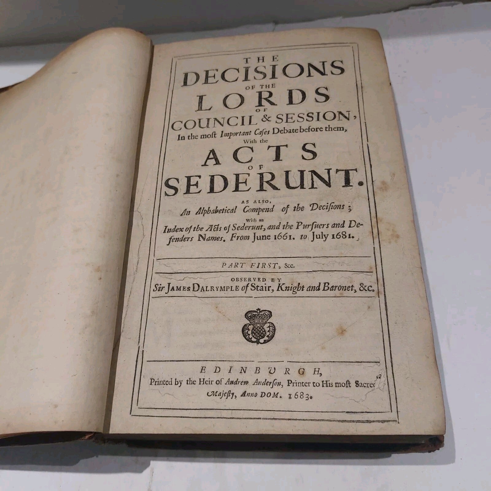 Decisions of the Lords of Council & Session, Dalrymple & Gibson Of Durie (1683)7
