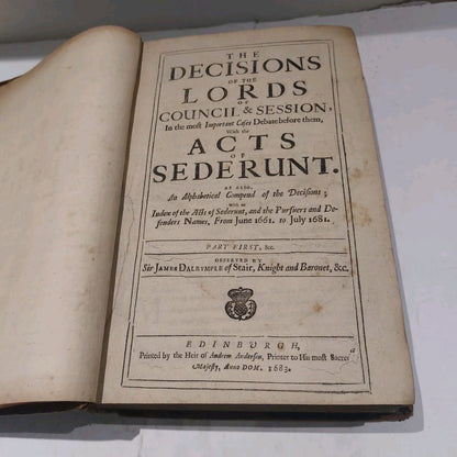 Decisions of the Lords of Council & Session, Dalrymple & Gibson Of Durie (1683)7