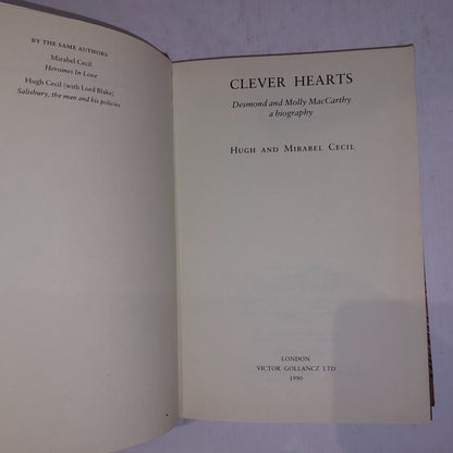 Clever Hearts: Desmond and Molly MacCarthy - A Biography. Leather 1st Edition 1