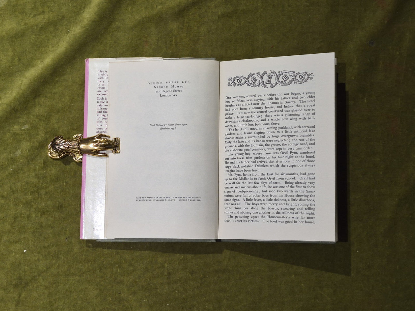In Youth is Pleasure - Denton Welch , Vision 1958 reprint HB DJ5