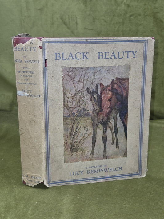 Black Beauty Lucy Kemp-Welch Anna Sewell 1926 Second Reprint Dustjacket 0