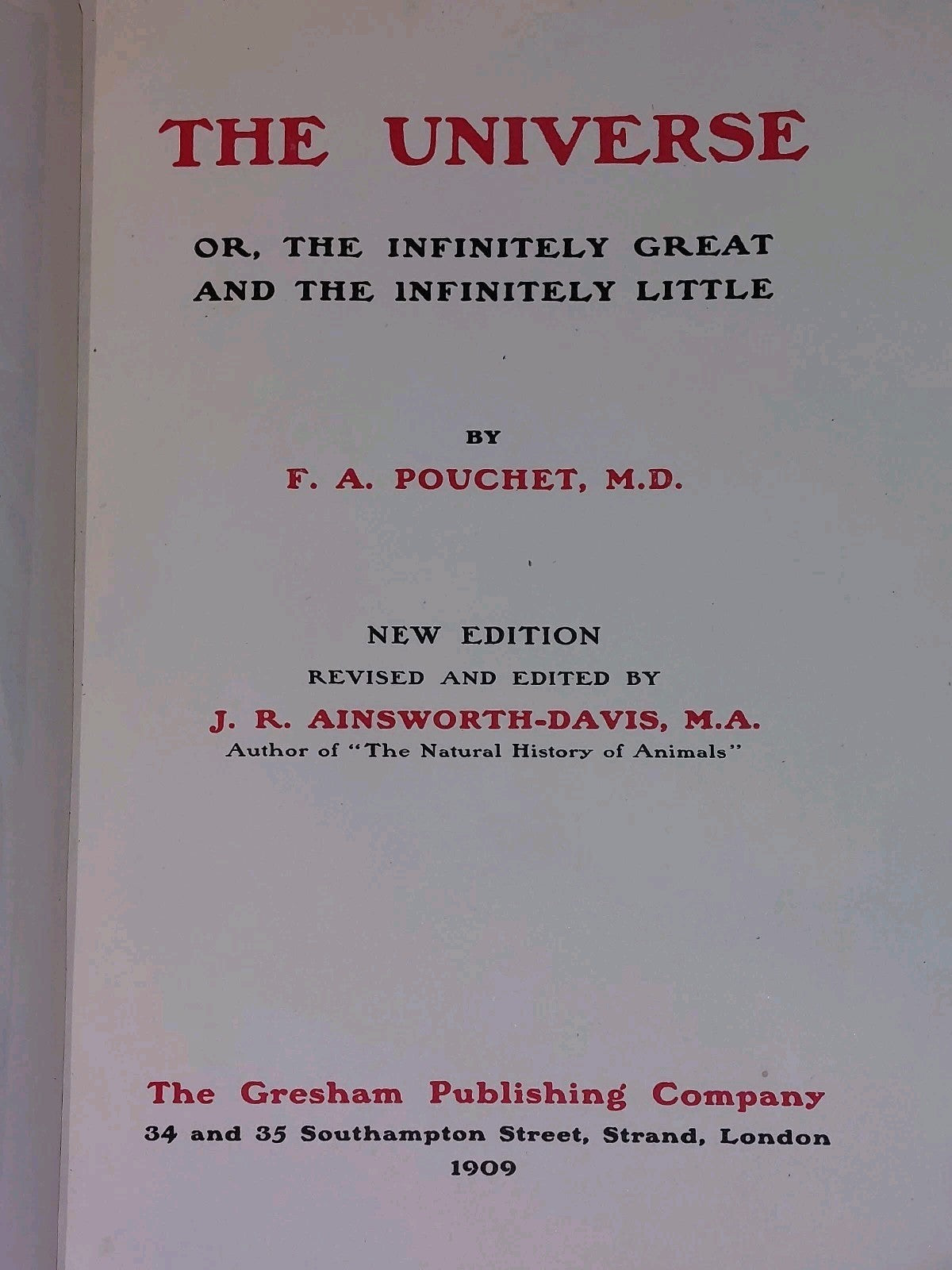The Universe by F. A. Pouchet (1909) 4