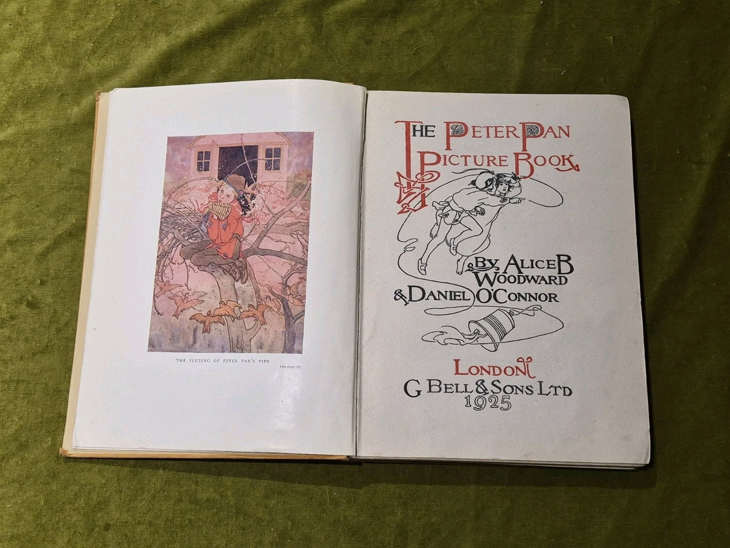 The Peter Pan Picture Book -1925 Vintage HC- Alice B Woodward & Daniel O'Connor7
