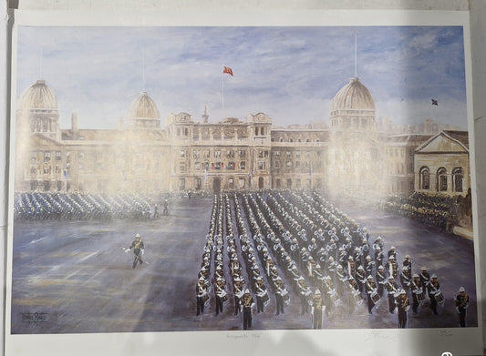 Horseguards 1964 By Terence Brind Limited Edition Print Signed. Parade Painting.0