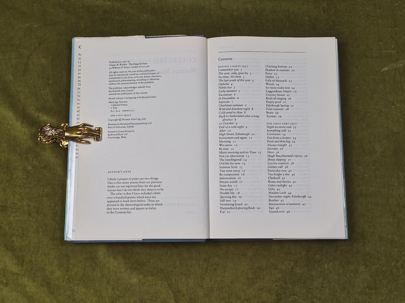 Collected Poems SIGNED by Norman MacCaig , Chatto & Windus 1985 1st HB DJ5