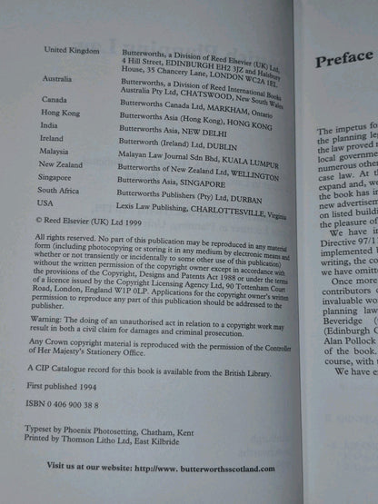 Scottish Planning Law Second Edition (1999) Angus McAllister Raymond McMaster4