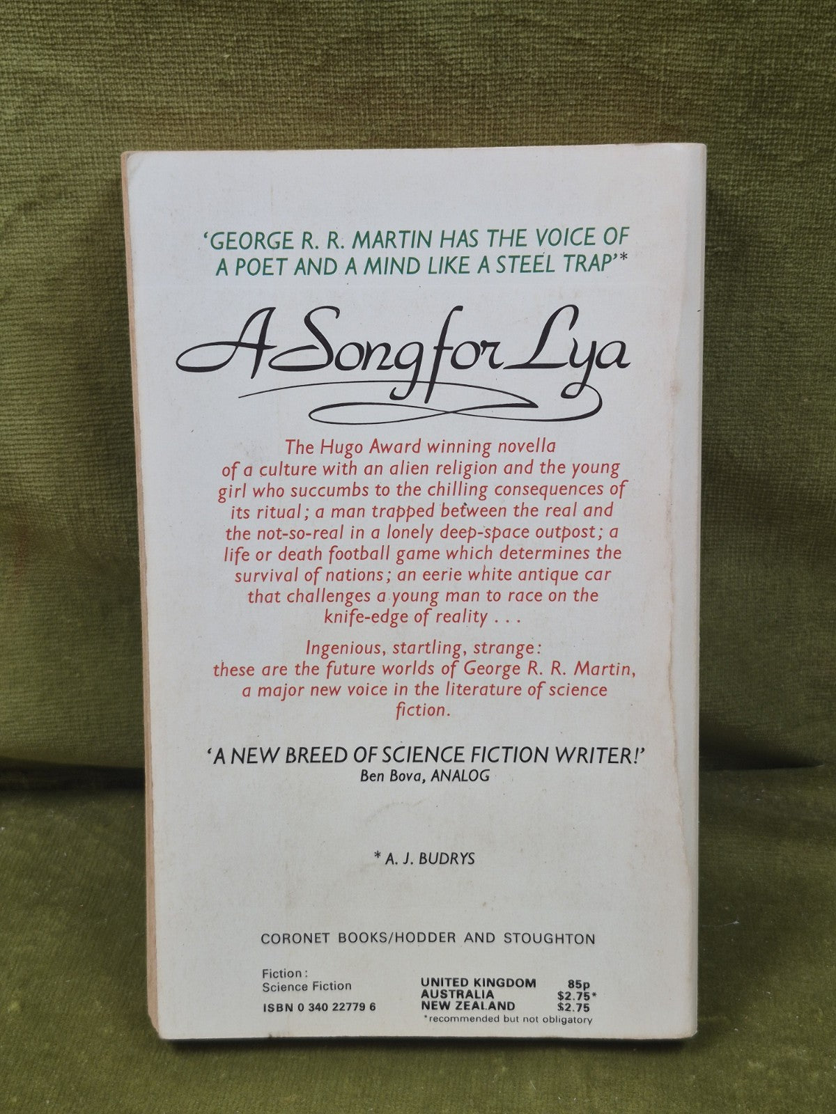A Song For Lya George R R Martin 1978 First Paperback Edition1