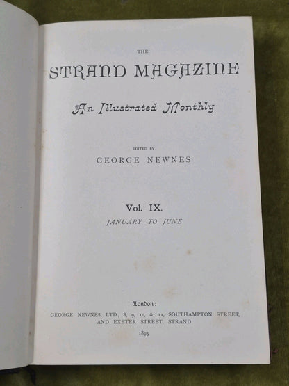 Strand Magazine IX Jan June Vol 9 Leatherbound 5