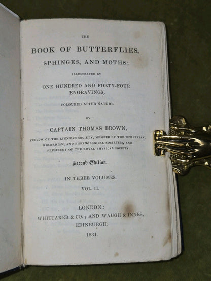 Book of Butterflies Thomas Brown 1834 Vol II Whittaker & Co.4